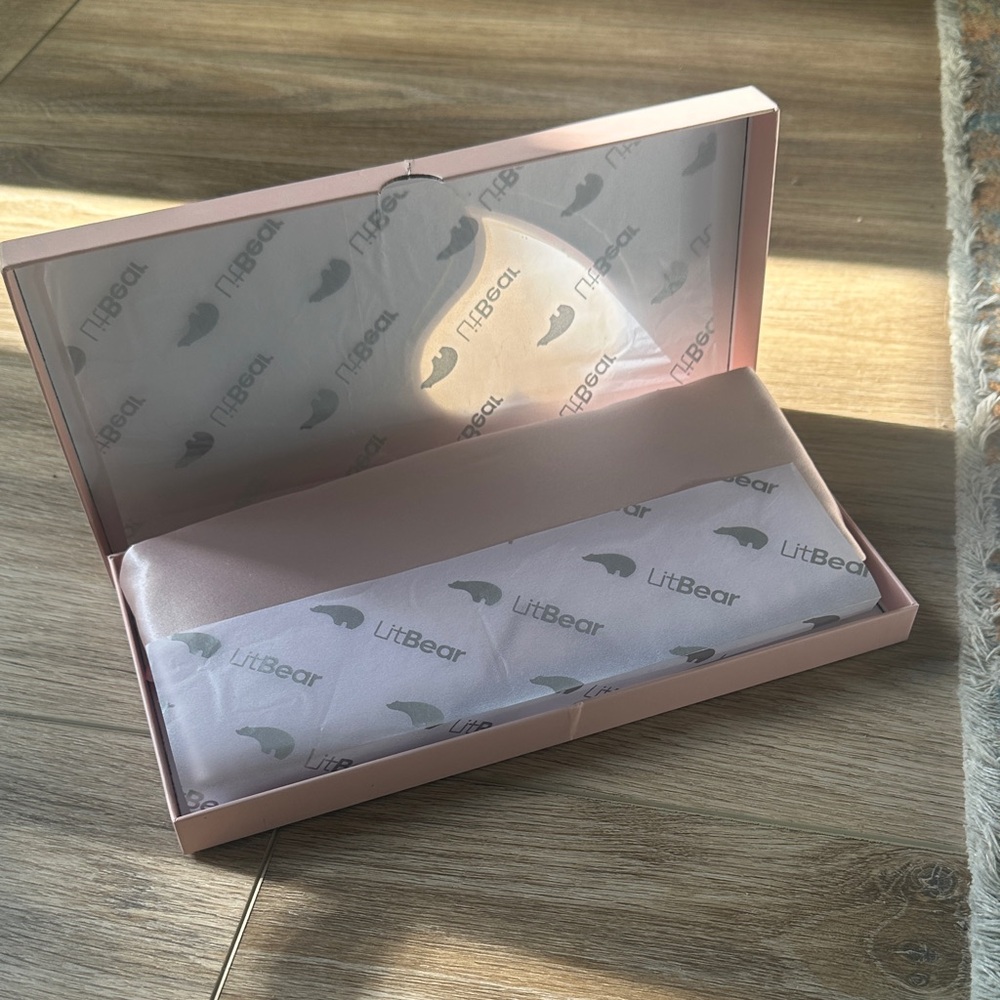 LitBear Pink silk sleep mask
